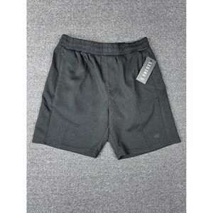 LEG3ND Men Black Athletic Fit Performance Shorts 7 Inch Inseam MK326 Size Medium